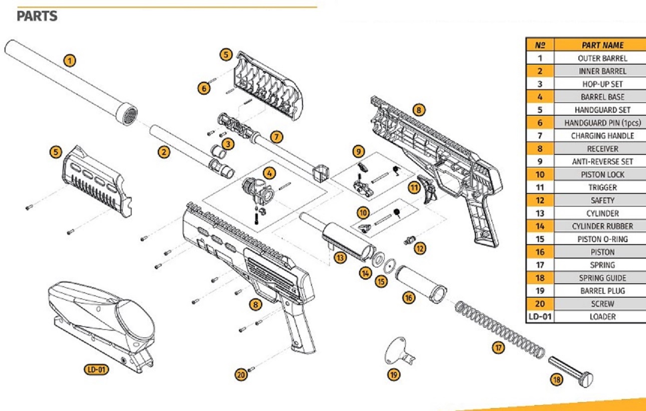 Blaster Kids Markierer Gotcha Gun / Shotgun cal. 50 Parts - auf Wunsch